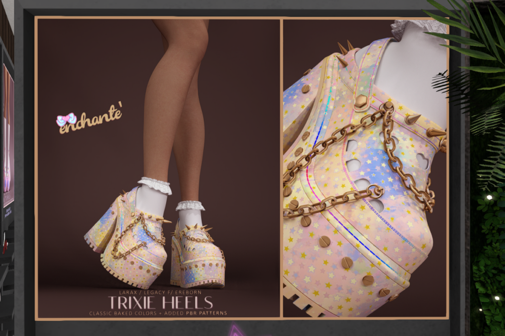Trixie Heels - Legacy/MaitreyaX/Reborn	&lt;a href=&quot;http://maps.secondlife.com/secondlife/Eternity%20Land/122/109/23&quot; target=&quot;_blank&quot;&gt;Teleport&lt;/a&gt;