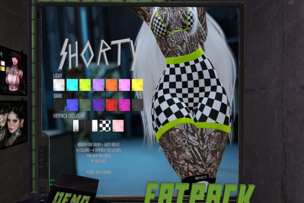 Shorty Shorts - Reborn/+mods, L$295 each/L$600 FP