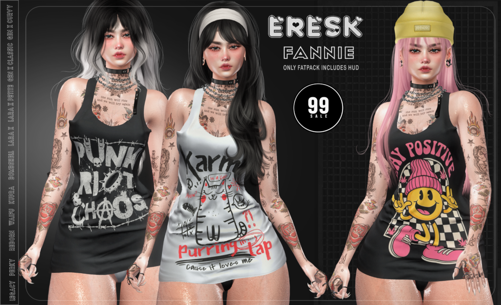 Fannie Dress - GenX/Inithium/Legacy/MaitreyaX/Reborn/+mods	&lt;a href=&quot;http://maps.secondlife.com/secondlife/Rapturous%20Isle/71/197/22&quot; target=&quot;_blank&quot;&gt;Teleport&lt;/a&gt;