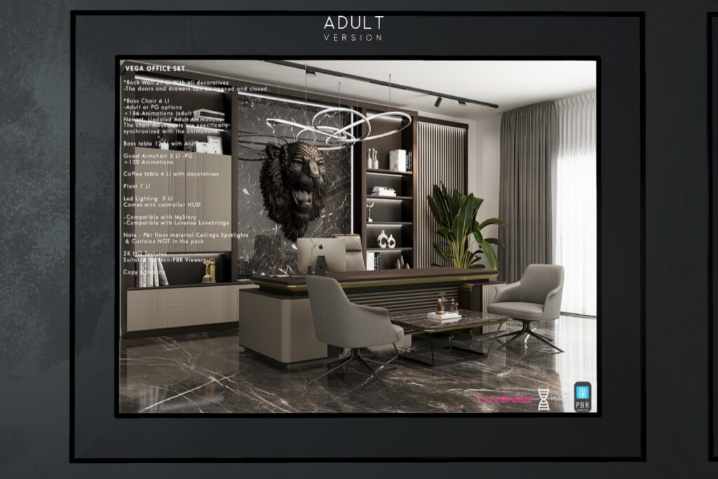 Vega Office Decor Set, L$2790 PG FP/L$3290 Adult FP