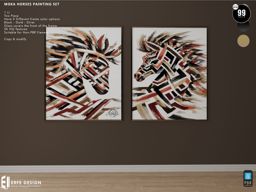 Moka Horses Painting Set Decor	<a href="http://maps.secondlife.com/secondlife/Corona/143/146/23" target="_blank">Teleport</a>