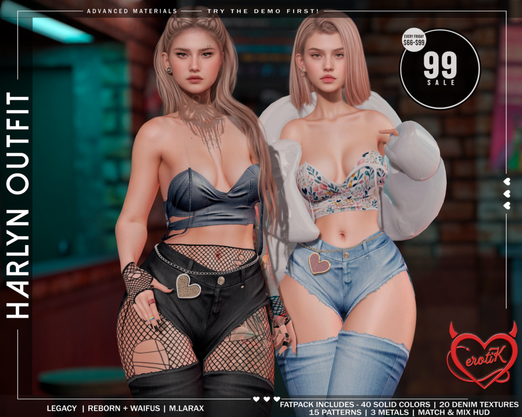 Harlyn Outfit - Legacy/MaitreyaX/Reborn/+mods	&lt;a href=&quot;http://maps.secondlife.com/secondlife/WIP/110/141/1501&quot; target=&quot;_blank&quot;&gt;Teleport&lt;/a&gt;