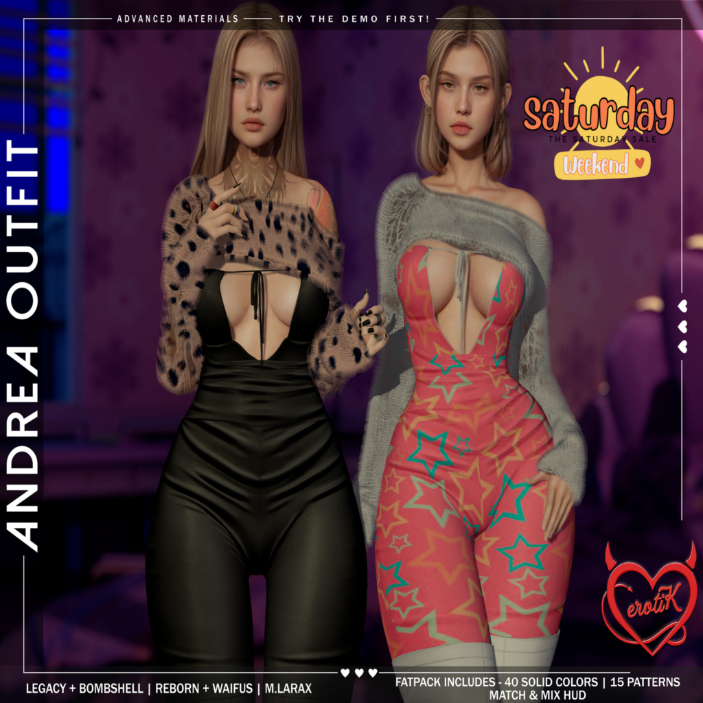 Andrea Outfit - Legacy/MaitreyaX/Reborn/+mods	&lt;a href=&quot;http://maps.secondlife.com/secondlife/WIP/110/141/1501&quot; target=&quot;_blank&quot;&gt;Teleport&lt;/a&gt;