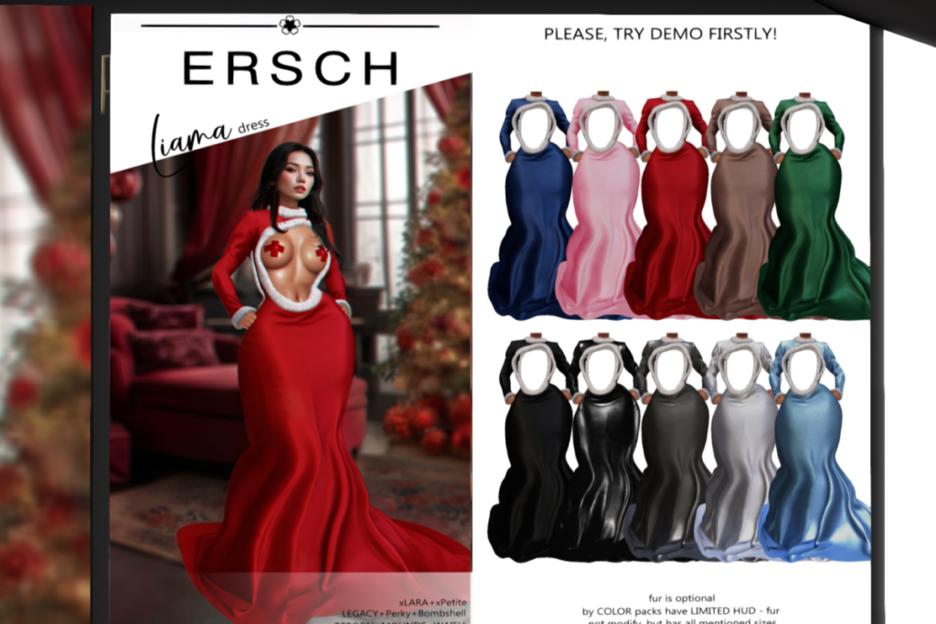 Liama Dress - Legacy/MaitreyaX/Reborn/+mods, L$249 each/L$999 FP