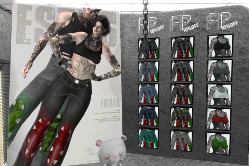 Fraia Top and Pants - Legacy F+M/MaitreyaX/Reborn/+mods, L$249 each/L$666 each FP