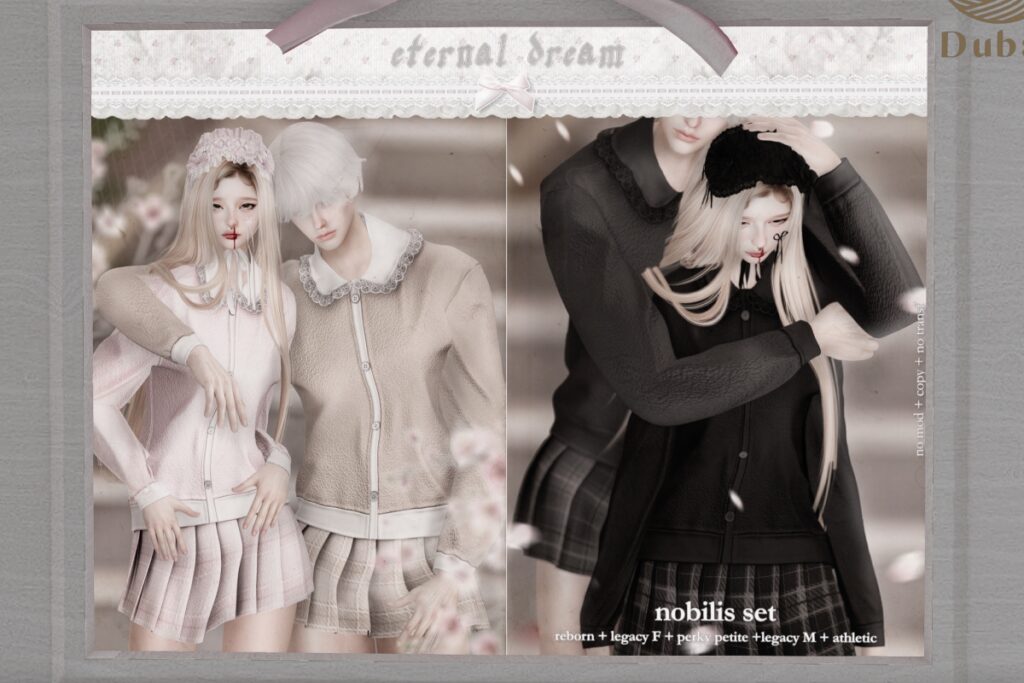 Nobilis Set - Legacy M+F/Reborn/+mods, L$299 each/L$1000 FP