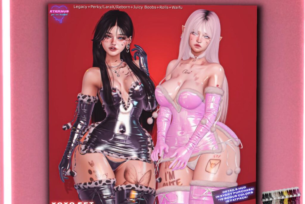 XOXO Dress &amp; Gloves - Legacy/MaitreyaX/Reborn/+mods, L$299 each/L$1599 FP/L$1699 MP