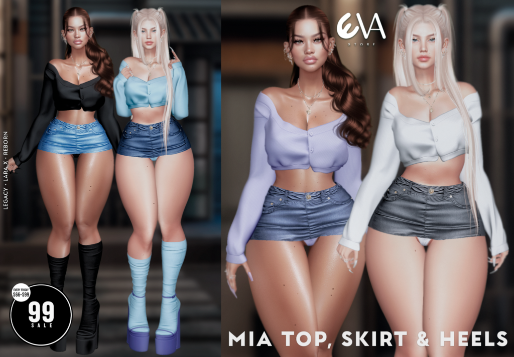 Mia Top, Skirt, &amp; Heels - Legacy/MaitreyaX/Reborn	&lt;a href=&quot;http://maps.secondlife.com/secondlife/ELEVEN/182/185/32&quot; target=&quot;_blank&quot;&gt;Teleport&lt;/a&gt;