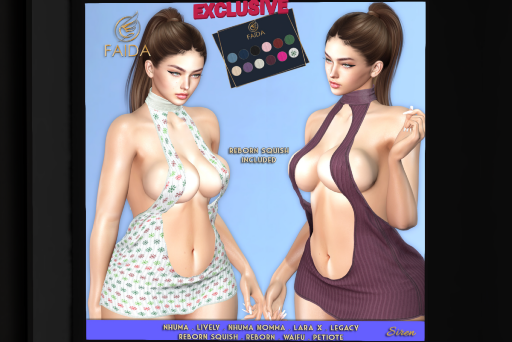 Siren Dress - Legacy/MaitreyaX/Nhumana/Reborn/+mods, L$199 each/L$699 each FP/L$2299 MP