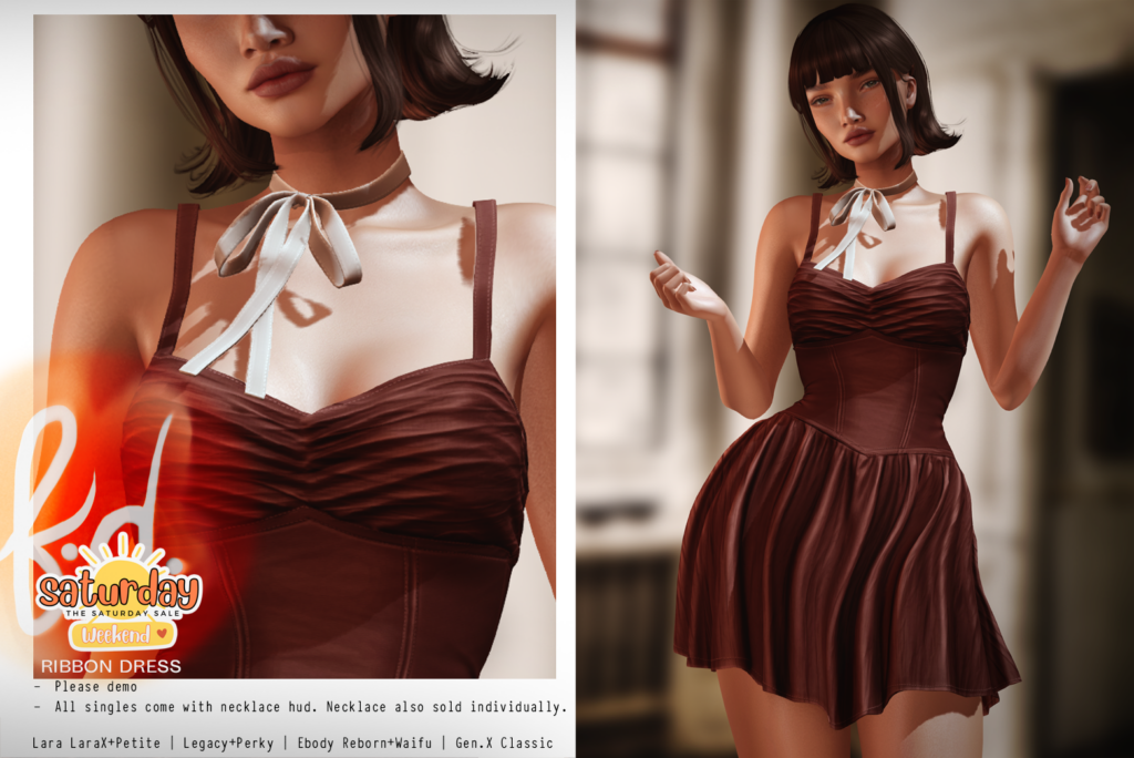 Ribbon Dress - GenX Classic/Legacy/Maitreya/Reborn/+mods	&lt;a href=&quot;https://maps.secondlife.com/secondlife/fd%20mainstore/128/51/51&quot; target=&quot;_blank&quot;&gt;Teleport&lt;/a&gt;