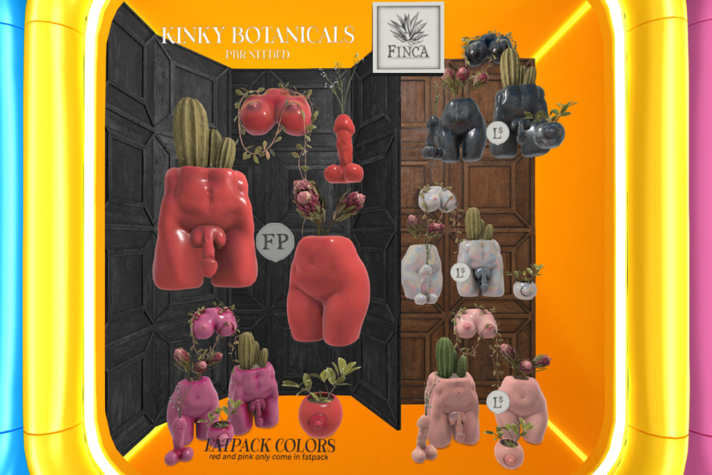 Kinky Botanicals Decor, L$489 each/L$1089 FP