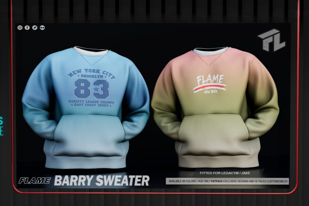 Barry Sweater - Jake/Legacy, L$269 each/L$999 FP