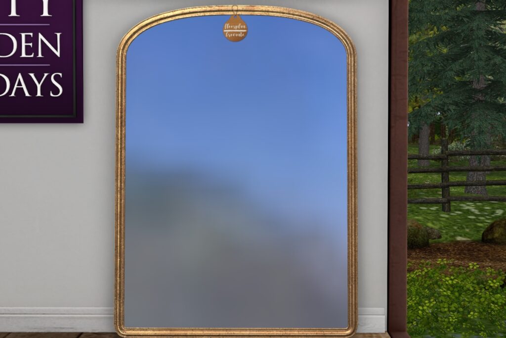 Arched Mirror	&lt;a href=&quot;http://maps.secondlife.com/secondlife/floorplan/181/63/28&quot; target=&quot;_blank&quot;&gt;Teleport&lt;/a&gt;