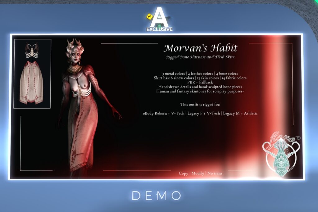 Morvan&#039;s Habit Outfit - Legacy M+F/Reborn/+mods, L$930 FP