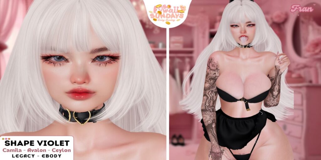 Violet Shape - EvoX Avalon/EvoX Camila/EvoX Ceylon/Legacy/Reborn	&lt;a href=&quot;https://maps.secondlife.com/secondlife/Town%20Blue%20Port/76/128/1872&quot; target=&quot;_blank&quot;&gt;Teleport&lt;/a&gt;