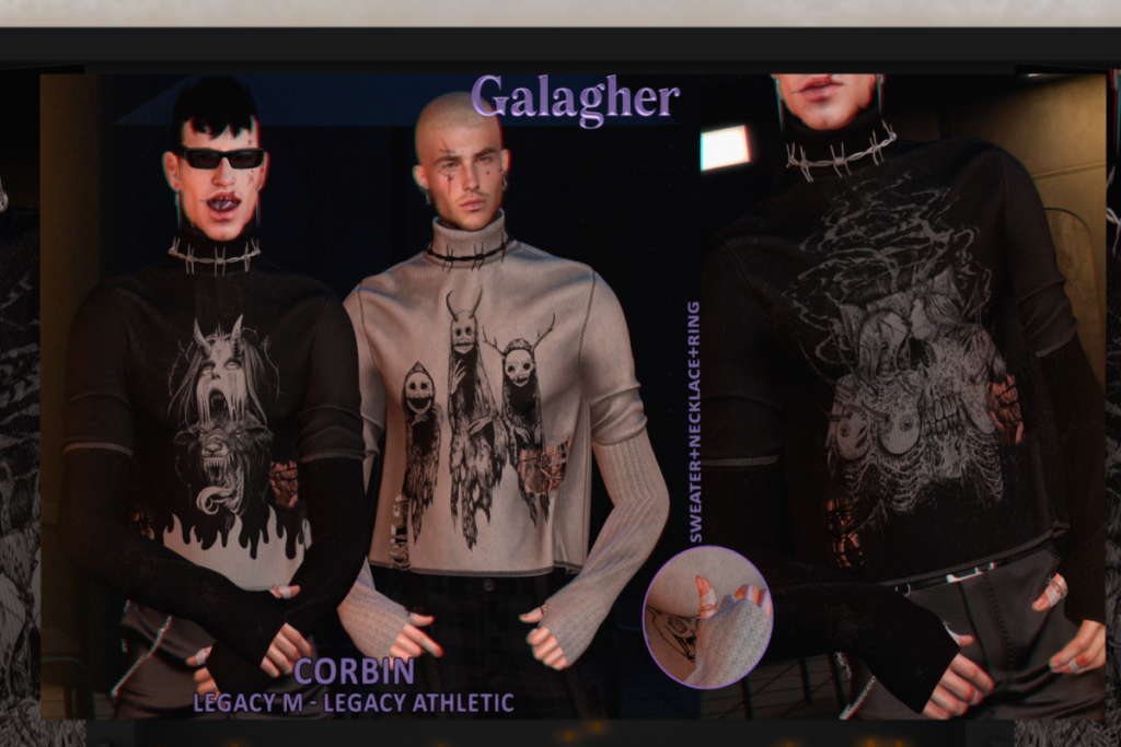 Corbin Sweater - Legacy/+mods, L$299 each/L$1599 FP