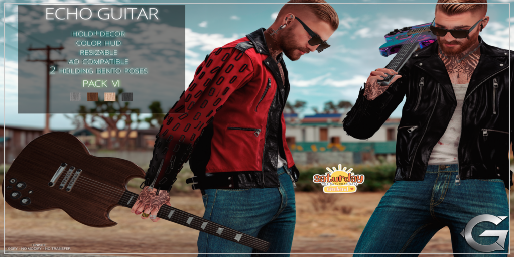 Echo Guitar Holdable Accessory &amp; Decor	&lt;a href=&quot;http://maps.secondlife.com/secondlife/Spruce%20Peak/199/225/21&quot; target=&quot;_blank&quot;&gt;Teleport&lt;/a&gt;