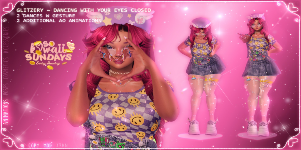 Dancing With Your Eyes Closed Animations	&lt;a href=&quot;https://maps.secondlife.com/secondlife/Zodiac/207/46/601&quot; target=&quot;_blank&quot;&gt;Teleport&lt;/a&gt;