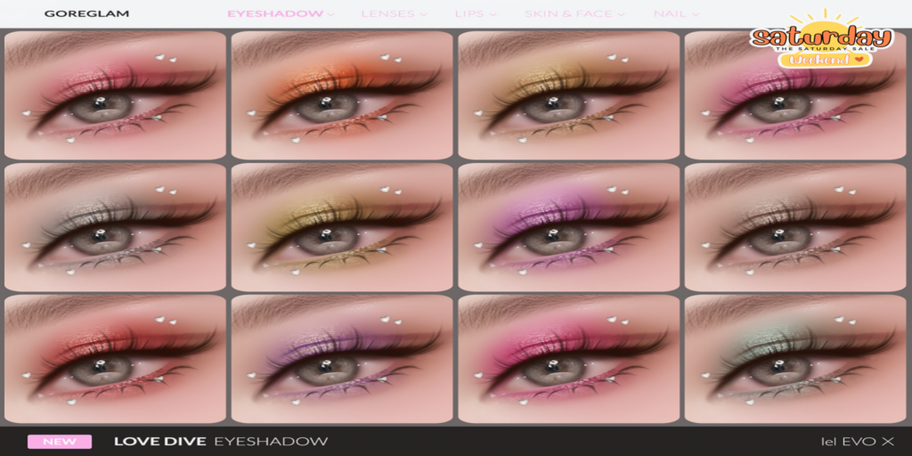 Love Dive Eyeshadow - EvoX	&lt;a href=&quot;http://maps.secondlife.com/secondlife/Hidden%20Village/41/43/788&quot; target=&quot;_blank&quot;&gt;Teleport&lt;/a&gt;