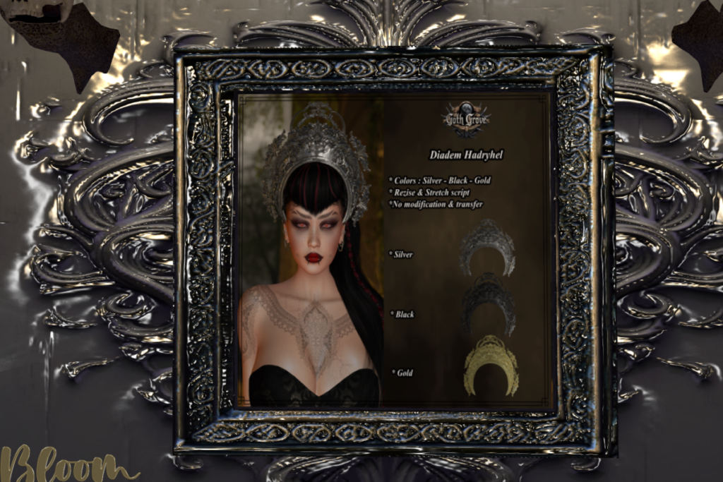 Diadem Hadryhel, L$350 each/L$690 Fatpack