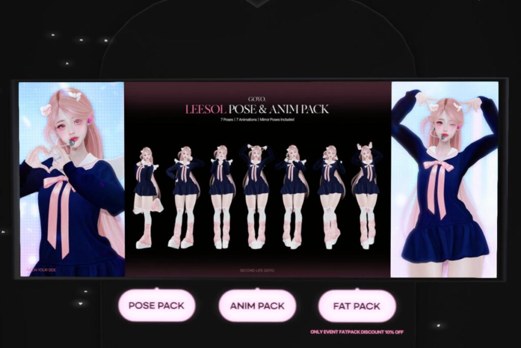 Leesol Poses &amp; Animations, L$269-L$319 each/L$333 FP