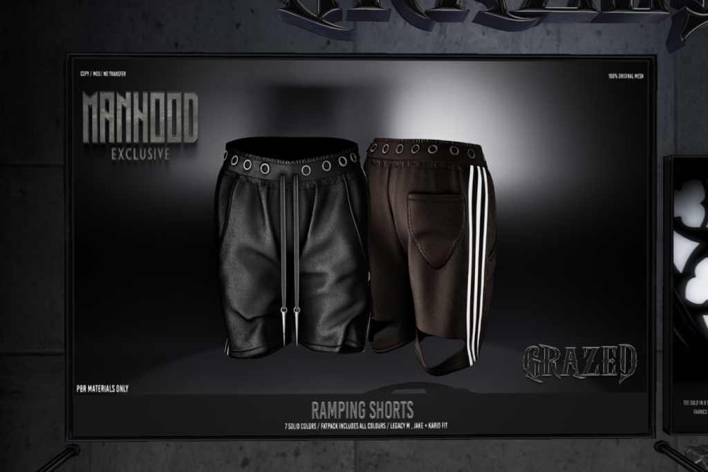 Ramping Shorts - Jake/Kario Fit/Legacy, L$299 each/L$1199 FP