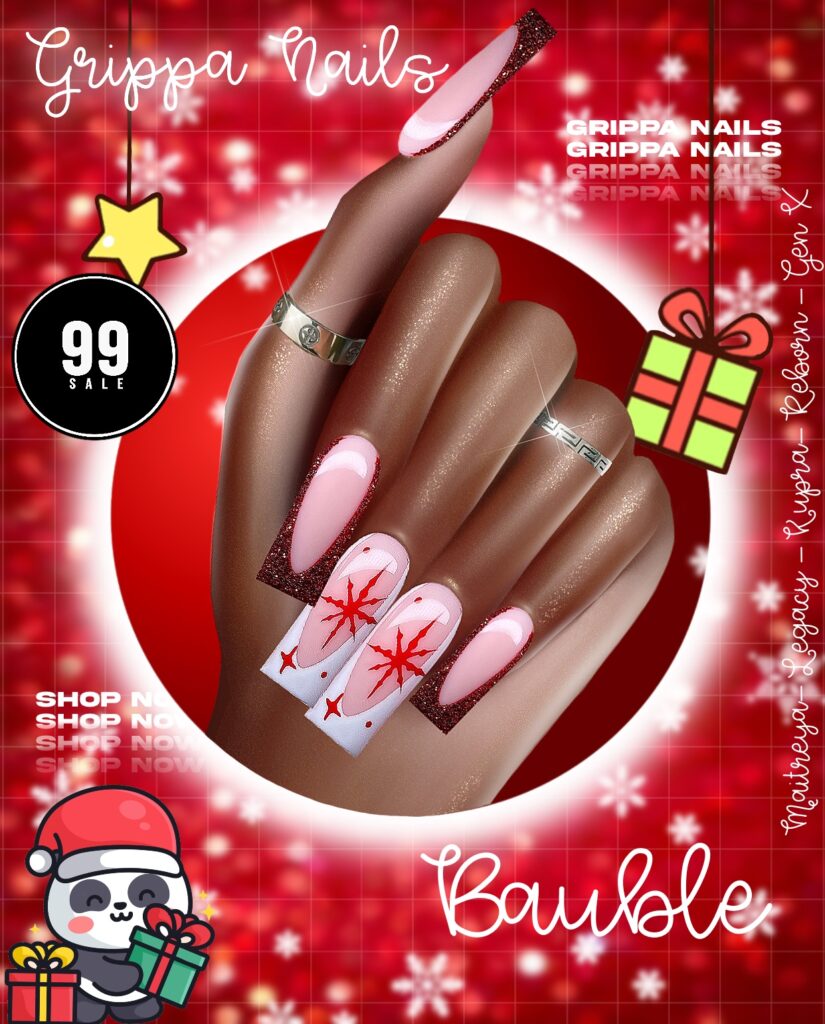 Bauble Nails - GenX/Inithium/Legacy/Maitreya/Reborn	&lt;a href=&quot;http://maps.secondlife.com/secondlife/Golden%20Marina/78/58/3029&quot; target=&quot;_blank&quot;&gt;Teleport&lt;/a&gt;