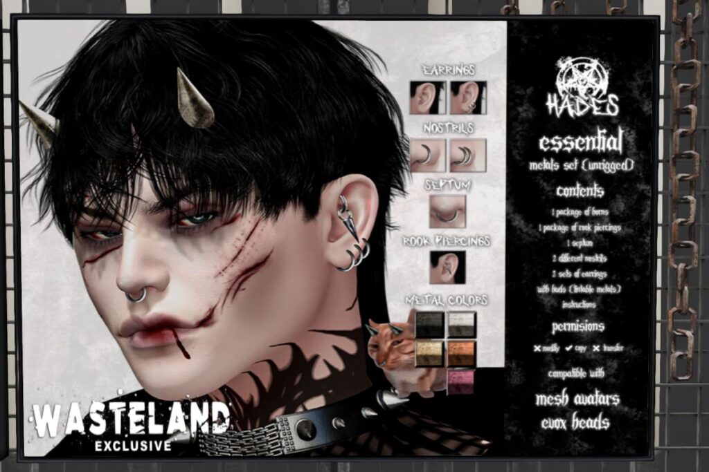 Essential Metals Piercing set - EvoX, L$349