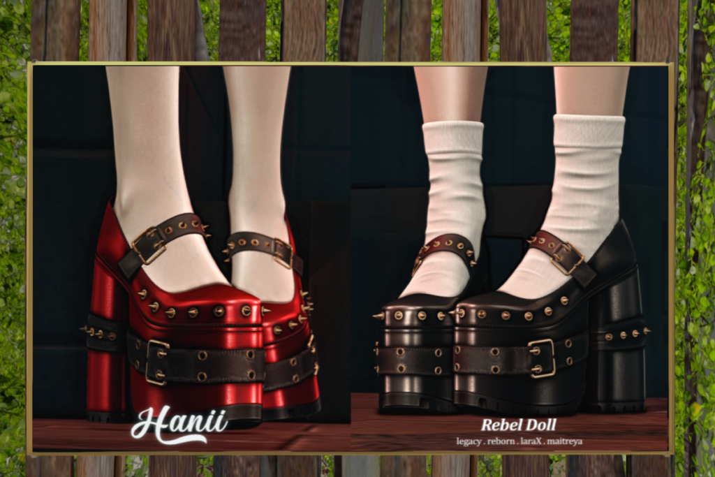 Rebel Doll Heels - Legacy/Maitreya/Reborn/+mods, L$299 each/L$999 FP