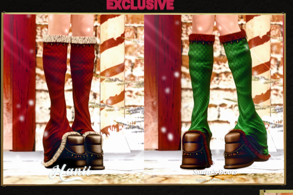 Santa&#039;s Boots - Legacy/MaitreyaX/Reborn, L$299 each/L$999 FP