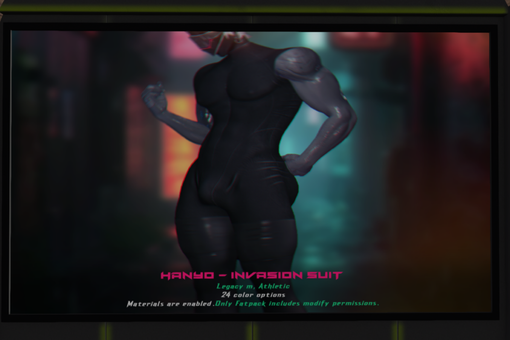 Invasion Suit - Legacy, L$249 each