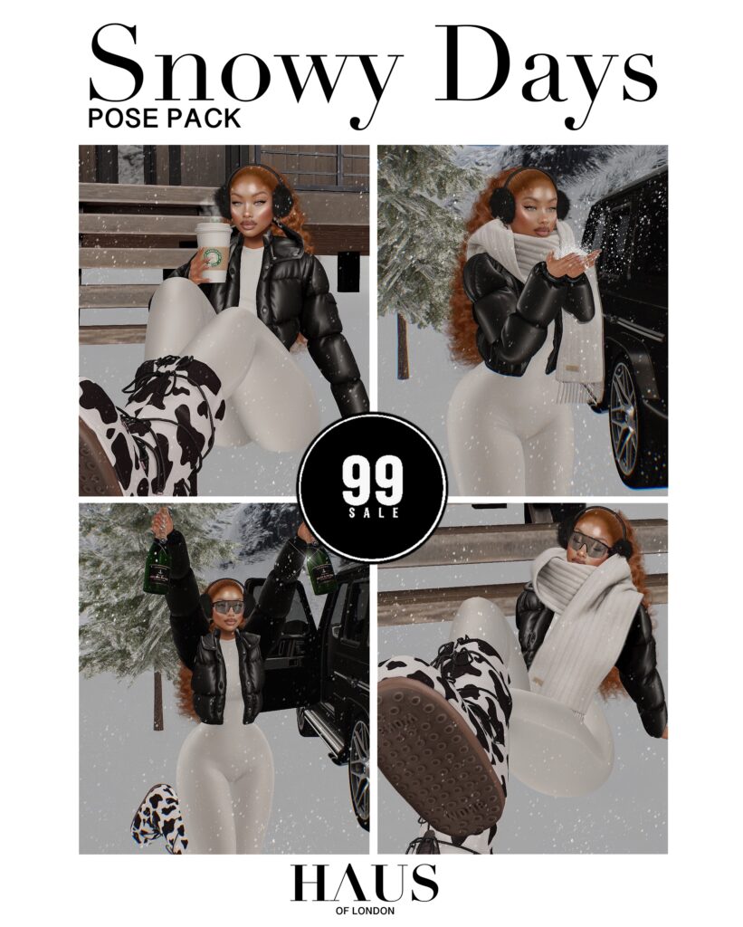 Snowy Days Poses	<a href="http://maps.secondlife.com/secondlife/Golden%20Marina/67/59/3028" target="_blank">Teleport</a>