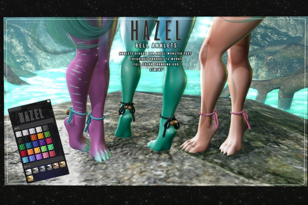 Bell Anklets - Hazel Monster Feet, L$299 FP