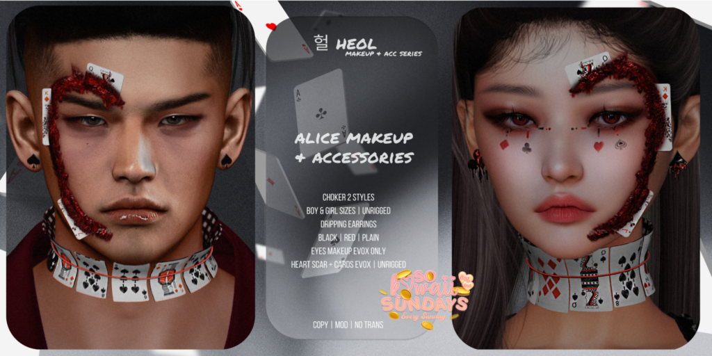 Alice Makeup &amp; Accessories - EvoX	&lt;a href=&quot;http://maps.secondlife.com/secondlife/GABRIEL2/41/98/501&quot; target=&quot;_blank&quot;&gt;Teleport&lt;/a&gt;