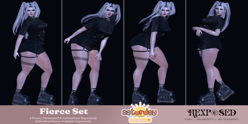 Fierce Poses	&lt;a href=&quot;http://maps.secondlife.com/secondlife/Dark%20Dreams/168/130/35&quot; target=&quot;_blank&quot;&gt;Teleport&lt;/a&gt;