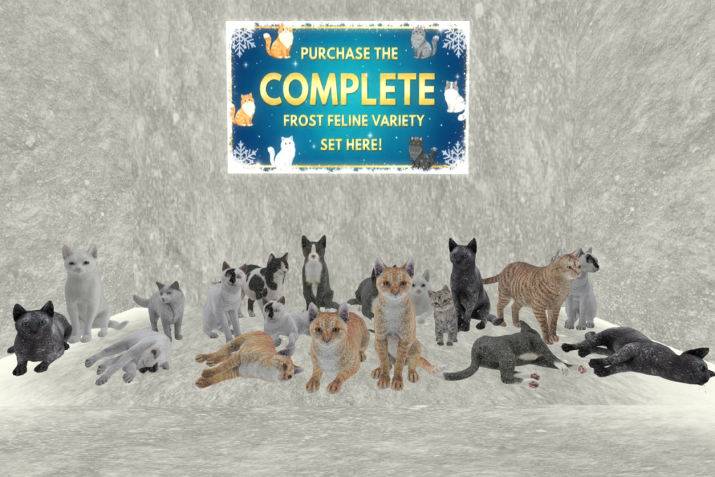 Frost Feline Variety Cats, L$450