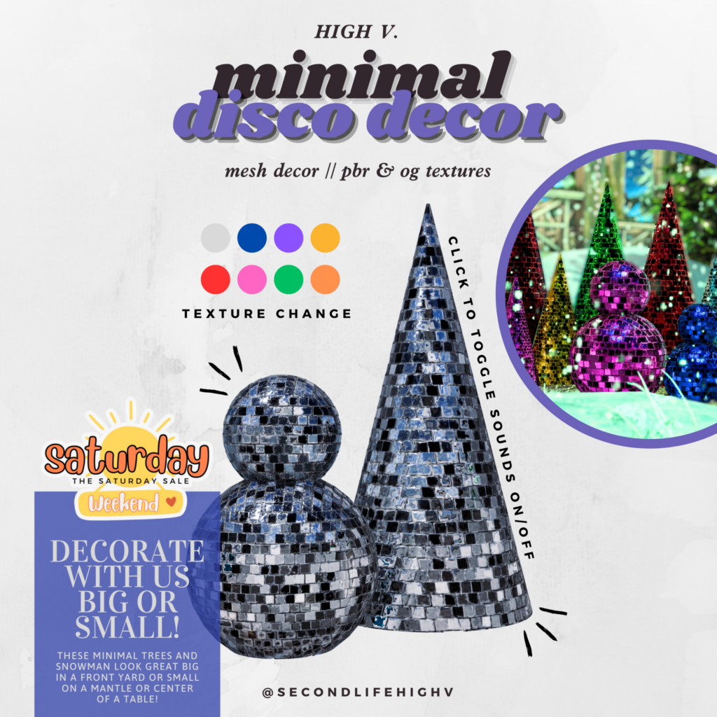 Minimal Disco Decor	&lt;a href=&quot;http://maps.secondlife.com/secondlife/Fart/119/153/32&quot; target=&quot;_blank&quot;&gt;Teleport&lt;/a&gt;