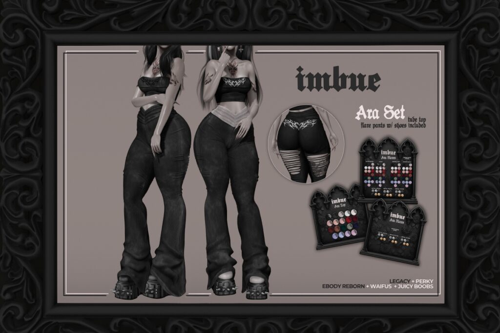 Ara Set - Legacy/Reborn/+mods, L$199-L$299 each/L$1299 each FP