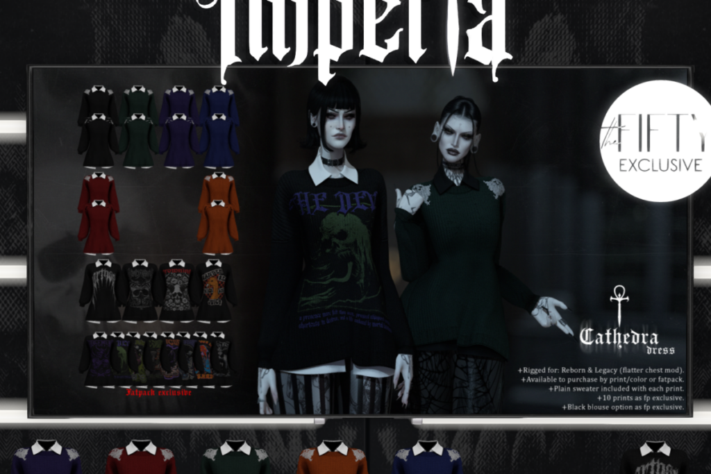 Cathedra Dress - Legacy/Reborn, L$299 each/L$1513 FP