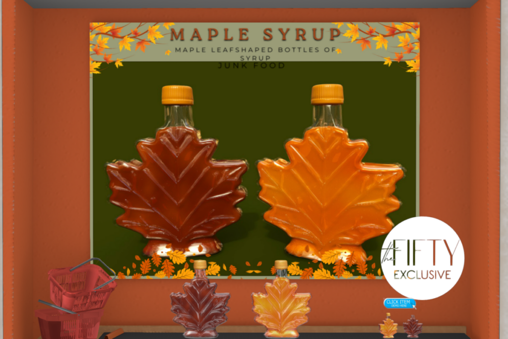 Maple Syrup Bottle, L$249 each