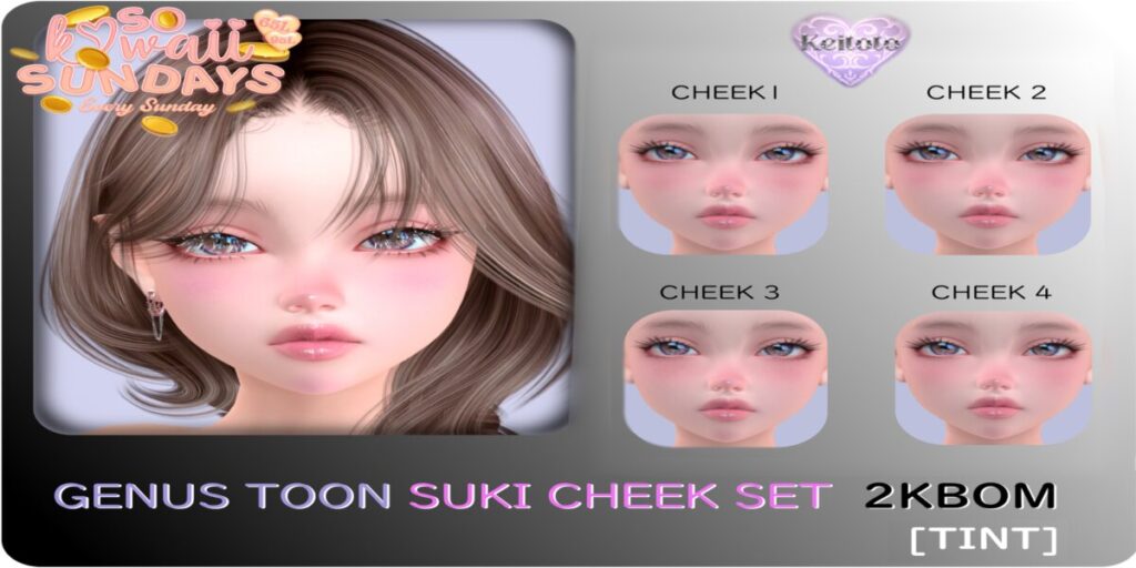 Suki Cheek Cosmetics - Genus	&lt;a href=&quot;http://maps.secondlife.com/secondlife/Putiki%20Fold/28/156/1551&quot; target=&quot;_blank&quot;&gt;Teleport&lt;/a&gt;