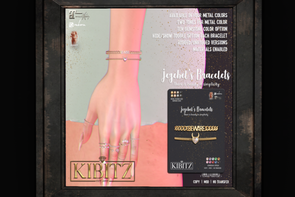 Jezebel&#039;s Bracelet - Legacy/MaitreyaX/Reborn, L$259 each/L$777 FP