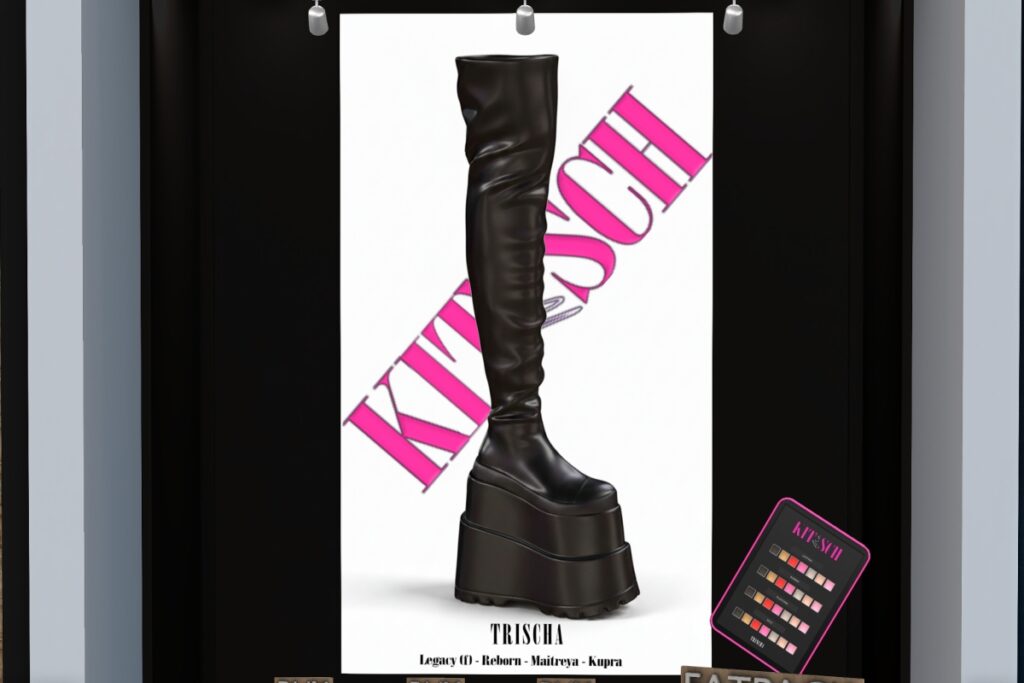 Trischa Boots - Inithium/Legacy/Maitreya/Reborn, L$255 each/L$750 FP