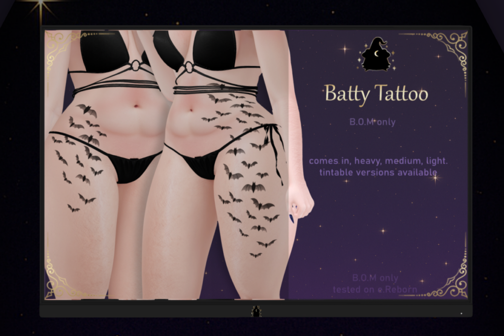 Batty Tattoo - BOM, L$100