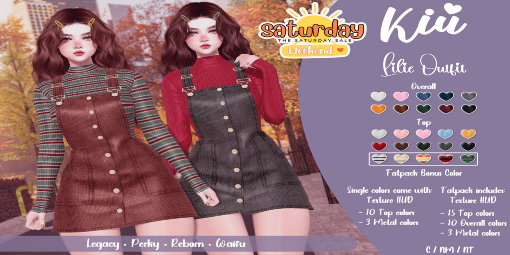 Lilie Outfit - Legacy/Reborn/+mods	&lt;a href=&quot;http://maps.secondlife.com/secondlife/Berwick%20Land/47/97/988&quot; target=&quot;_blank&quot;&gt;Teleport&lt;/a&gt;