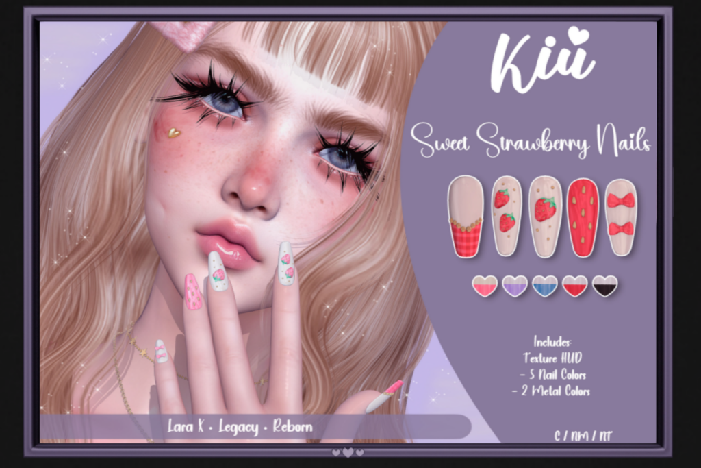 Sweet Strawberry Nail St - Legacy/MaitreyaX/Reborn, L$250