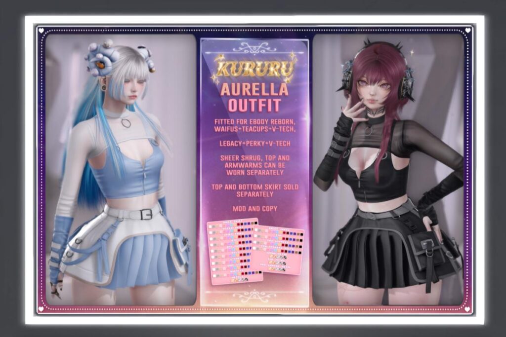 Aurella Outfit - Legacy/Reborn/+mods, L$499 each/L$1899 FP