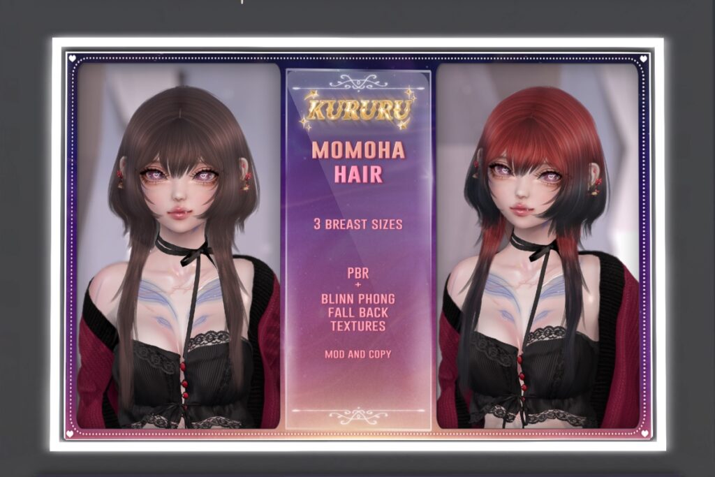 Momoha Hairstyle, L$465 each FP