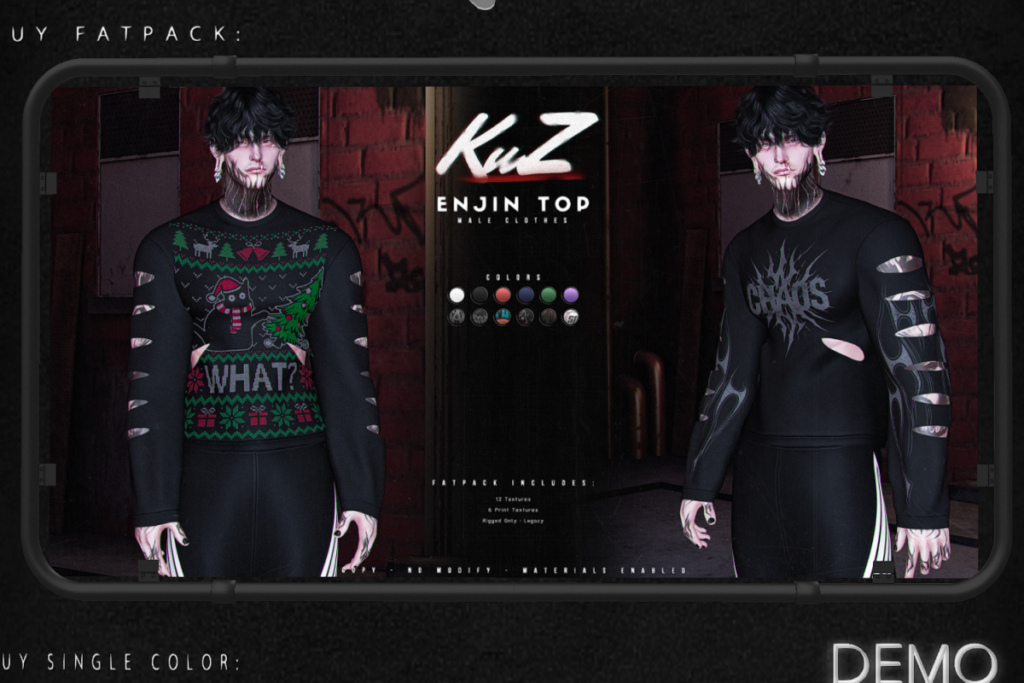 Enjin Top - Legacy, L$299 each/L$1199 FP