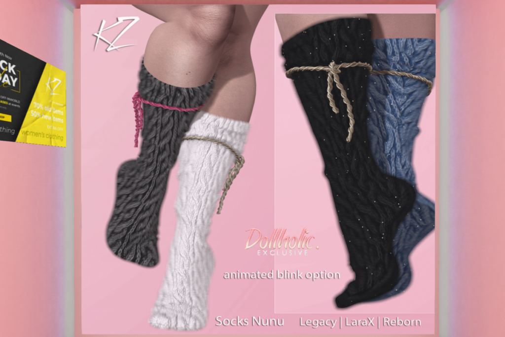 Socks Nono - Legacy/MaitreyaX/Reborn, L$220 each/L$650 FP